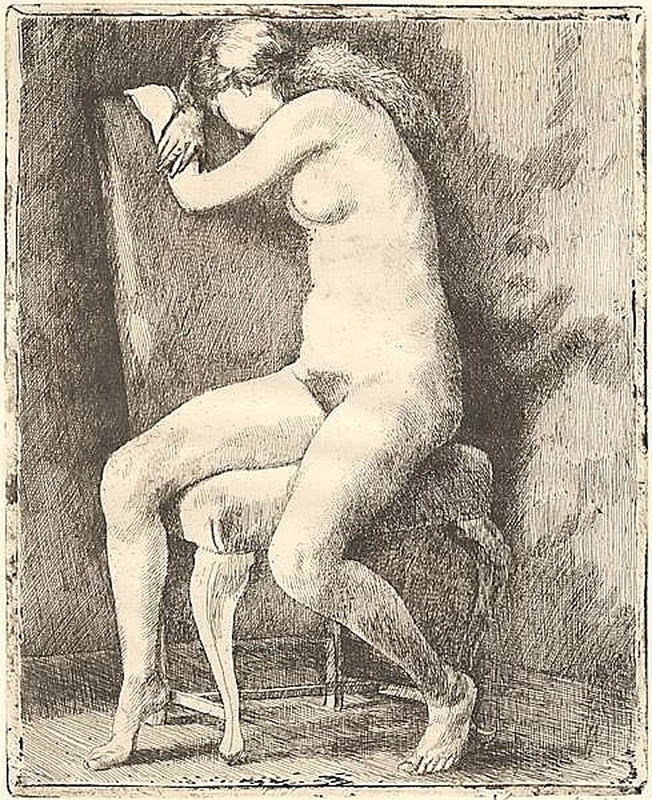 Leopold von Kalckreuth - Nudo seduto